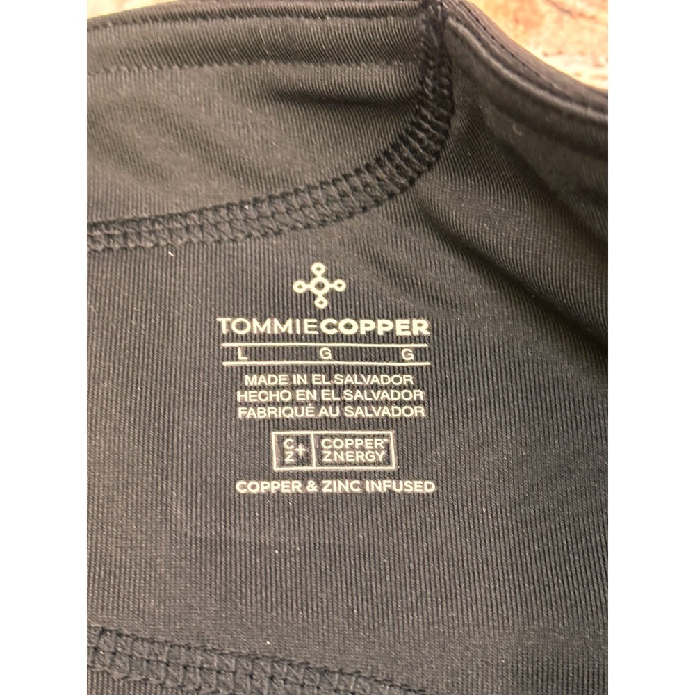 Tommie Copper Women Adj 2Pockets Capris 19" Black Compression Leggings - Picture 3 of 16